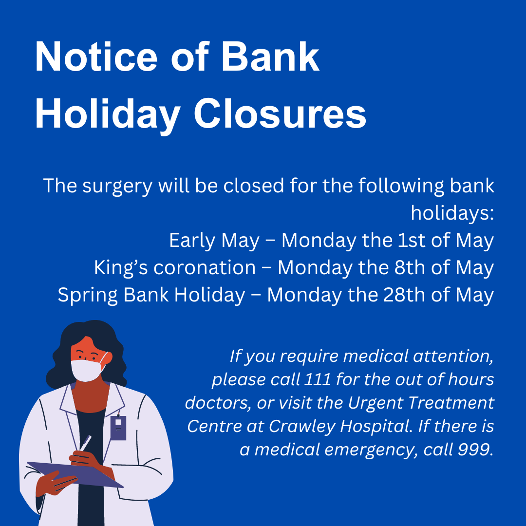 Notice of Bank Holiday Closures